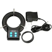 AmScope Compact Four-Zone Microscope Ring Light w/ Adapter Adjustable Intensity