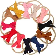 [VALICLUD] 12pcs Bow Headband for Newborn Baby Hair Bow Headbands Stretchy Hairbands Elastic Hair Bands for Baby Girl