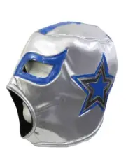 Mexican Wrestling Lucha Libre Mask Dallas Cowboys NFL Tribute - Silver with Star