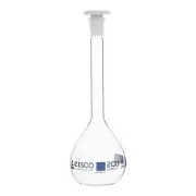 Eisco Volumetric Flask, 200mL - Boro Glass, PE Stopper, QR Code Marking for Cert