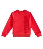 [Balmain Kids] Balmain Kids Logo cotton sweatshirt Y 12 red