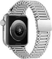 FKMBD Bracelet For Apple Watch Band 44mm 45 49 40 41 38 42mm Stainless Steel Strap for iWatch Series 10 9 8 SE 7 6 5 4 3 Watch Strap