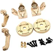6X 1/12 Front Axle Steering Cup Replace Parts, Brass Heavy Duty Gear Cover, C Hub Carrier for H12Y Trucks Car Model DIY Accs