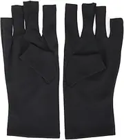 UV Gloves for Gel Nails, 1 Pair AntiUV Glove LED Nail Art Curing Lamp UV Protection Glove Nail Art Skin Care Glove for Nail Lamp Skin Care Fingerless Gloves Protect Hands