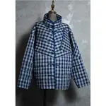 PORTER CLASSIC INDIGO PALAKA CHINESE DOWN JACKET帕拉卡格紋 盤扣羽絨外套