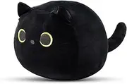 8" Black Cat Plush Toy Black Cat Pillow,Soft Plush Doll Cat Plushie Cat Pillow,Stuffed Animal Soft Plush Pillow Baby Plush Toys Cat Shape Design Sofa Pillow Decoration Doll