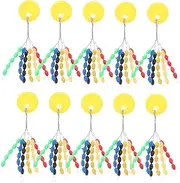 SUPVOX 10pcs Fishing Beads Angling Stopper Floats for Fishing Line Rubber Beads for and Ocean Use