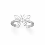 Sterling Silver Pretty Butterfly Toe Ring