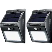 2x Sansai Wall Motion Sensor Solar Rechargeable LED Indoor/Outdoor/Garden Lights