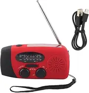 Elprico Wind-up Solar Radio, AM/FM/WB Weather Radio, Emergency Solar Hand Crank Dynamo with LED Torch Charger (White)