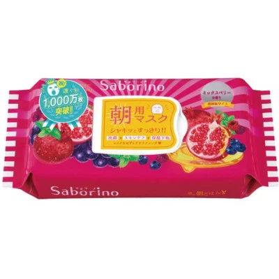 [BCL] Saborino Morning Care 3 in 1 Pomegranate Facial Mask 28 Sheets/1Pack NEW