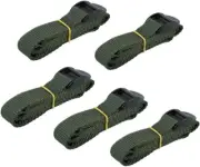 5-Pack UV Resistant Nylon Straps for Trail & Game Cameras, 145cm, Dark Green