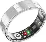 2025 New Ultra Thin Smart Ring, Monitors 24/7 Heart Rate, SpO2, Sleep, Body Temperature, etc. Rings for Men and Women, No Subscription Cost, Android iOS (Silver Size 12)
