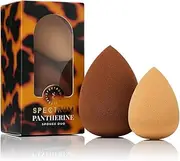 Pantherine Wonder Makeup Sponges, Beauty Blender Sponges for Under Eye Concealer and Foundation, Latex Free Brown Makeup Blending Sponges, 1 x Full Size, 1 x Half Size
