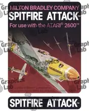 Replacement Game Cartridge Label - Spitfire Attack for Atari 2600