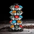 40 Slots Coffee Pods Holder For Nespresso Storage 360° Rotatable Organizer Rack