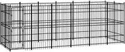 Outdoor Dog Kennel Steel 11.06 m² Large Pet Enclosure Backyard Dog House Run