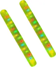 Blow-up Pool Noodles | 2X Adults Swim Noodles - Giant Outdoor Water Floating Toy, Built-in Shiny Colorful Light for Swimming Beach Lake Party