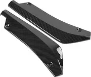 Bumper Lip Splitter Kit Black Universal Front Bumper Lip Chin Spoiler 1 Pair of Universal Car Modified Rear Canard Diffuser Spoiler Splitter Fins (Carbon Fiber Style)