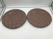 Ashland Ceramic 10in Fall Checkered Plate Set of 2 CC01B64002