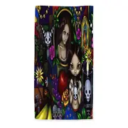 Painted Dia de los Muertos the Day of the Dead Beach Towels Medium Large Extra Large