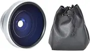 37mm 0.25X Super Fisheye Lens Additional Lens, 2 Part Removable Macro Close Up Shooting Fisheye Effect Wide View Optical Glass Camera Photography Lens, Camera Lens