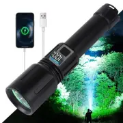 Rechargeable 4500mAh Tactical Flashlight LED High Lumens with 5 Modes, Powerf...