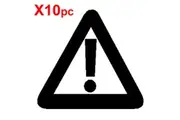 WARNING DANGER CAUTION Large shipping label adhesive warning mailing sticky sticker 61x49mm