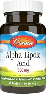 Carlson Labs Alpha Lipoic, 300mg, 90 Tablets