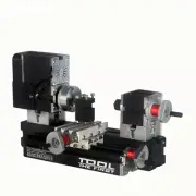 High Power 60W Mini Metal Lathe Soft Metalworking Woodworking DIY Lathe Machine