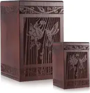 2 Set Wooden Urns for Human Ashes Adult Caskets for Humans Urn for Ashes for Wom