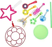 SOPOTUTU 9Pcs Colorful Bubble Set Bubble Wands for Outdoor Activities Fun Party Present for Safe Bubble Making for and Family Bonding