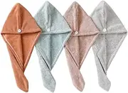 Beaupretty Quick Dry Hair Drying Cap Super Absorbent Bamboo Towel Wrap Hair Accessories for Men and Women