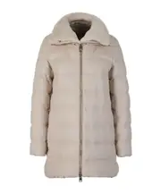 Herno Zip-Up Quilted Padded Long Jacket IT48 Nude