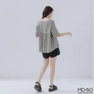 【MO-BO】野餐趣!格紋棉質上衣