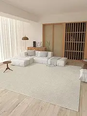 Hallway Rugs Non Slip Kitchen Runner Mat Front Door Entryway Bedroom Washable Soft Area Low Pile Rugs Modern Beige, 80 x 150 cm