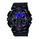 CASIO卡西歐 G-SHOCK 電競美學 虛擬虹光 雙顯系列 GA-100RGB-1A_51.2mm