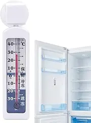 Refrigerator Freezer Temperature Gauge,Professional Temperature Gauge - Refrigerator Thermograph with Suction Cup, Hangable Fridge Gauges, Extreme Temperature Range