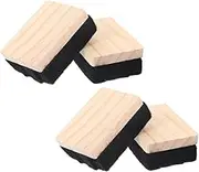 Gadpiparty 4Pcs Mini Wooden Erasers for Whiteboards and Chalkboards Compact Dry Erase Cleaning Tools for Classrooms and Offices Versatile Bulk Erasers for Easy Use