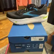 Brooks Ghost Max - Mens Size 9.5 - Black/Atomic Blue/Jasmine - 1104061D060