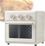 Air Fryer Toaster Oven Combo, 15L Electric Oven, 1200W Rapid Heating, Adjustable Temperature and Timer Knobs, 360° Hot Air Circulation, Non-stickbaking Pan and Removable Crumb Tray, for Kitchen