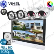 Wireless Security WIFI IP 2TB Cameras LCD NVR Display System Thermal Sensor