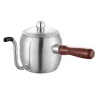 Wood Handle Coffee Drip Kettle Stainless Steel Coffee Maker Kitchen