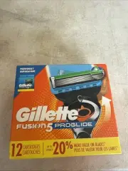 Gillette Fusion 5 Proglide Refill Cartridges 12 Count Factory Sealed