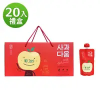 在飛比找ETMall東森購物網優惠-【韓味不二】韓國蘋果汁120ml(20入)禮盒