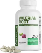 Bronson Valerian Root Capsules - Valerian Officinalis - Promotes Relaxation - No