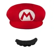 Disguise Mario Hat Mustache Halloween Costume Accessory