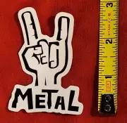 Metal Hand Decal Sticker