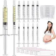 TrelaCo Colostrum Collector Kit Include Sterile Sealed Breast Milk Collector No Needle Colostrum Syringes Stickers 1 Measuring Cup Colostrum Collection for Breastmilk(100 Sets,3 Ml,1 ml)