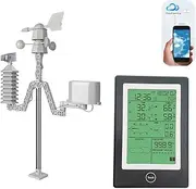 Weather Station, Multifunction Intelligent Solar Weather Station,Support mobile APP monitoring, Suitable for agriculture, garden, balcony, home, school